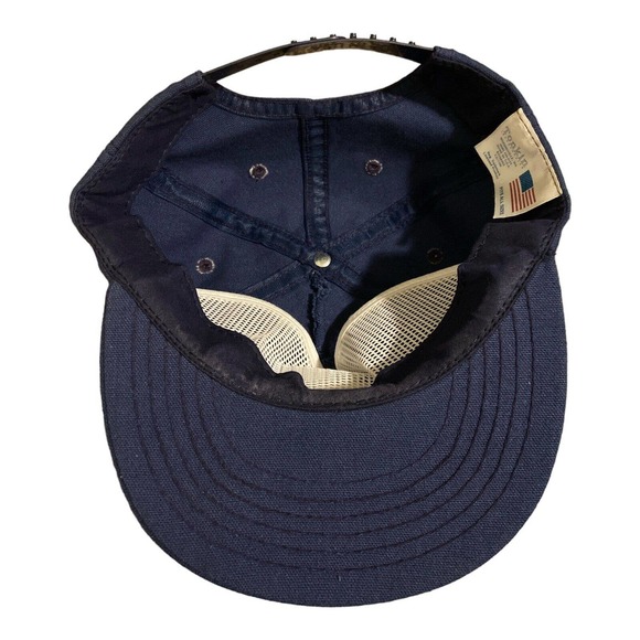 Weyerhaeuser Vintage‎ Blue Trucker SnapBack Hat Made In USA Cosmopolis Pulp Mill - Picture 2 of 4